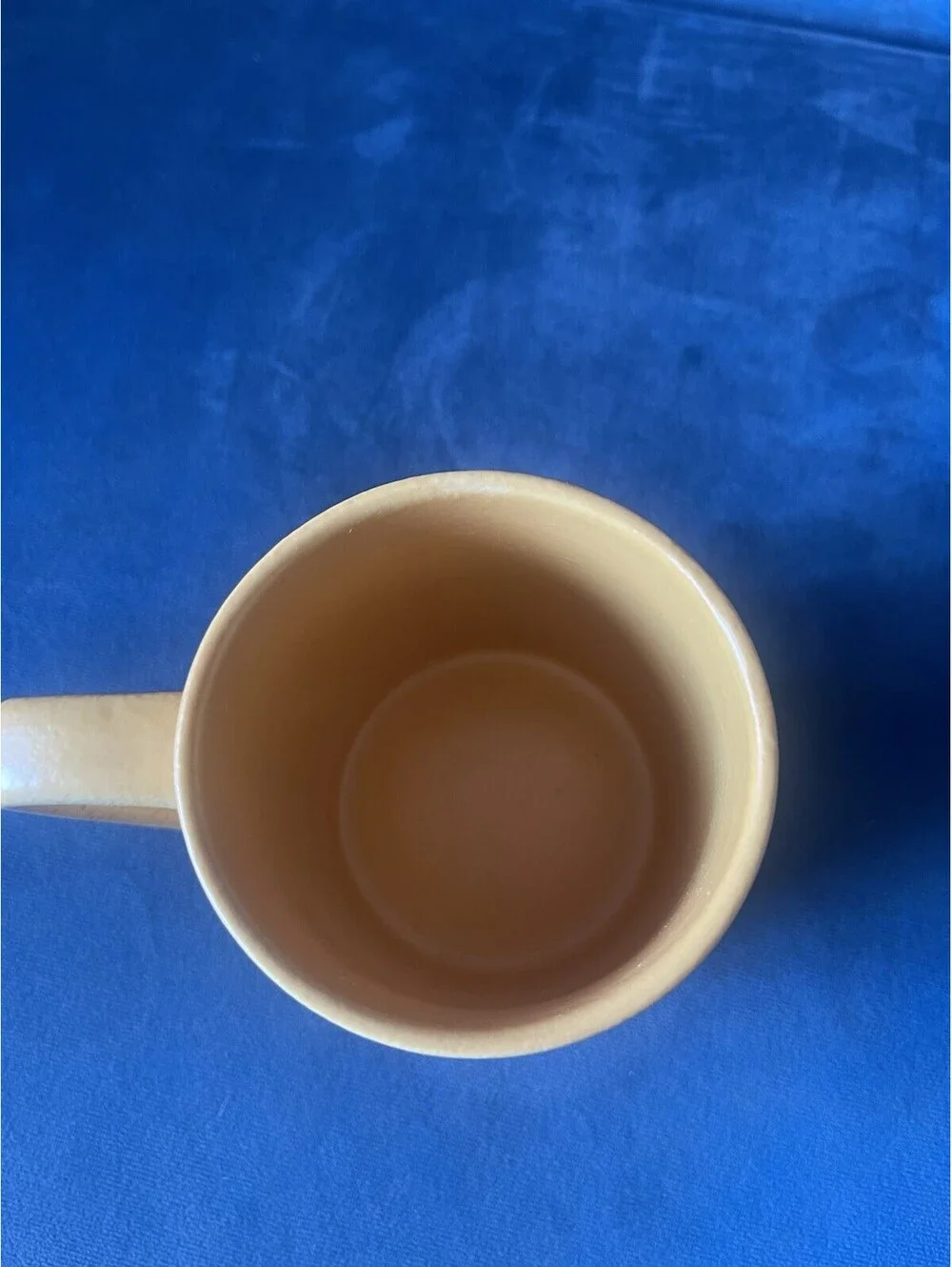 Place & Time Coffee Mug Yellow This Is My Happy Place Handle Large Speckled EUC